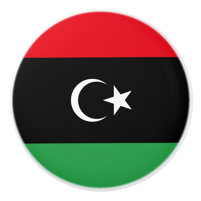 libysche Flagge Keramikknauf (Vorderseite)