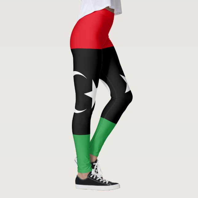 libysche Flagge Leggings (Rechts)