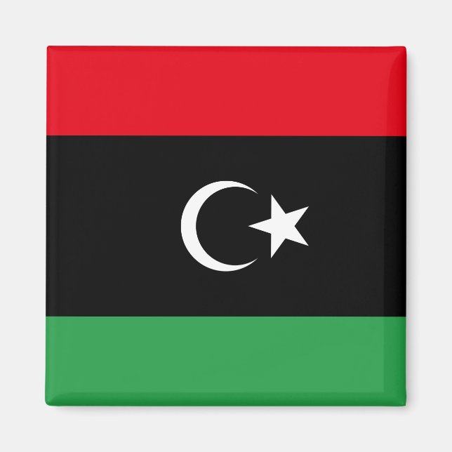 libysche Flagge Magnet (Vorne)