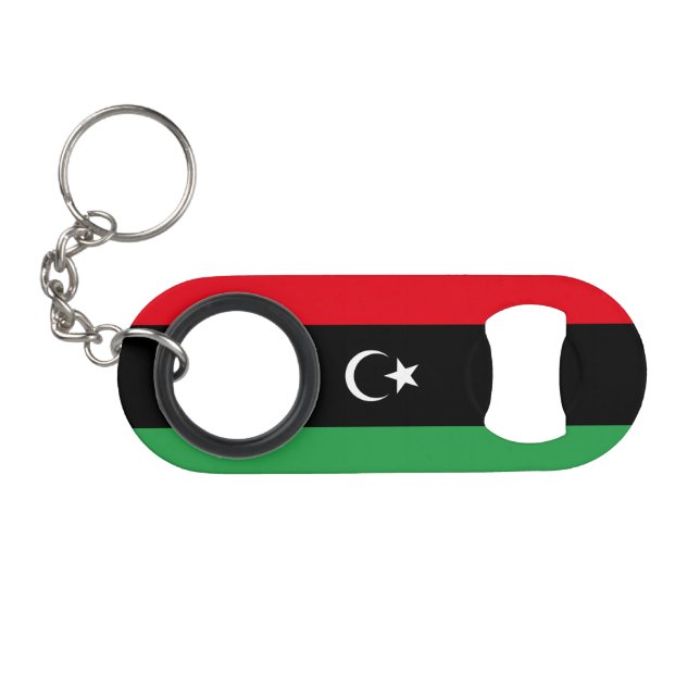 libysche Flagge Mini Flaschenöffner (Vorderseite (Horizontal))
