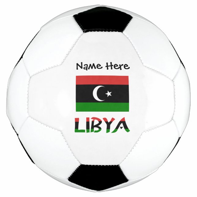 Libysche Flagge Personalisiert Fußball (Vorderseite)