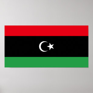 libysche Flagge Poster