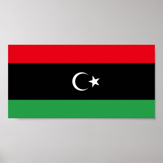 libysche Flagge Poster (Vorne)