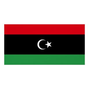 libysche Flagge Poster