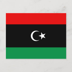 Libysche Flagge Postkarte