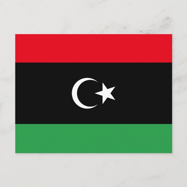 libysche Flagge Postkarte (Vorderseite)