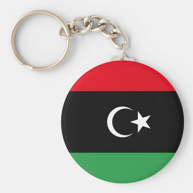 libysche Flagge Schlüsselanhänger (Vorne)