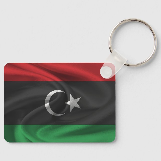 Libysche Flagge Schlüsselanhänger (Vorderseite)