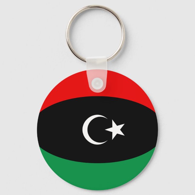 Libysche Flagge Schlüsselanhänger (Vorderseite)