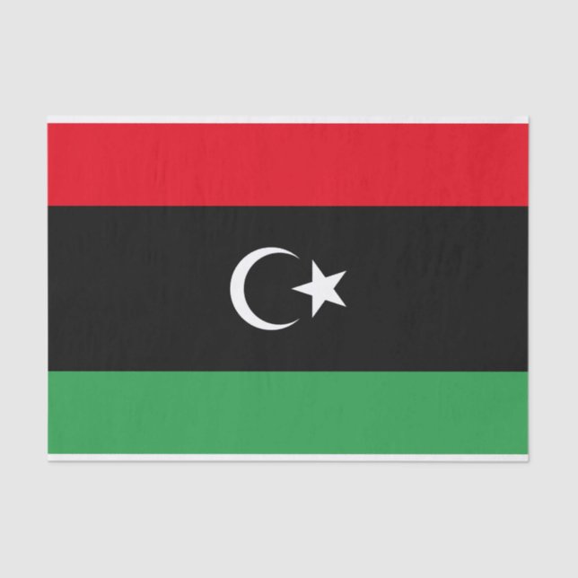 libysche Flagge Seidenpapier (Vorderseite)