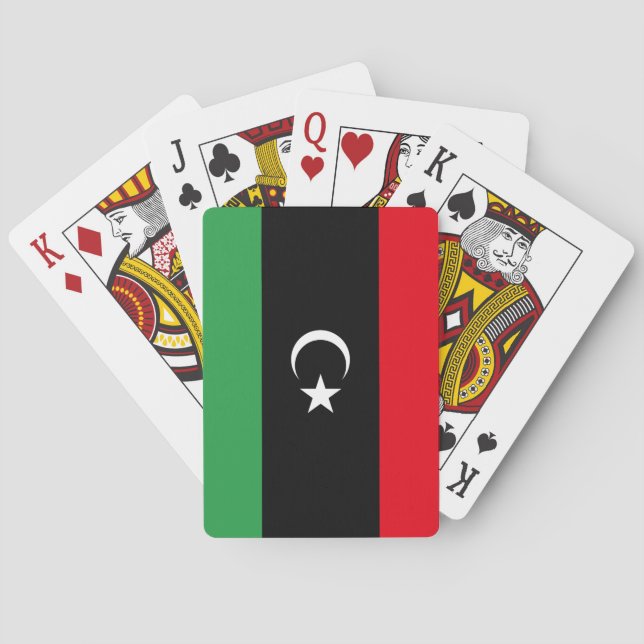 libysche Flagge Spielkarten (Rückseite)