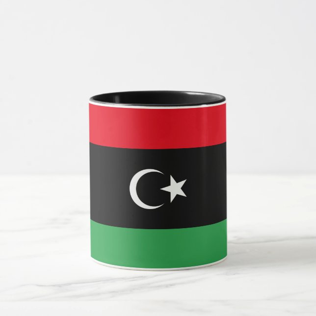 libysche Flagge Tasse (Zentrum)