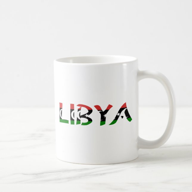 Libysche FlaggeWord Kaffeetasse (Rechts)