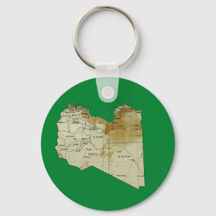 Libysche Karte Schlüsselanhänger
