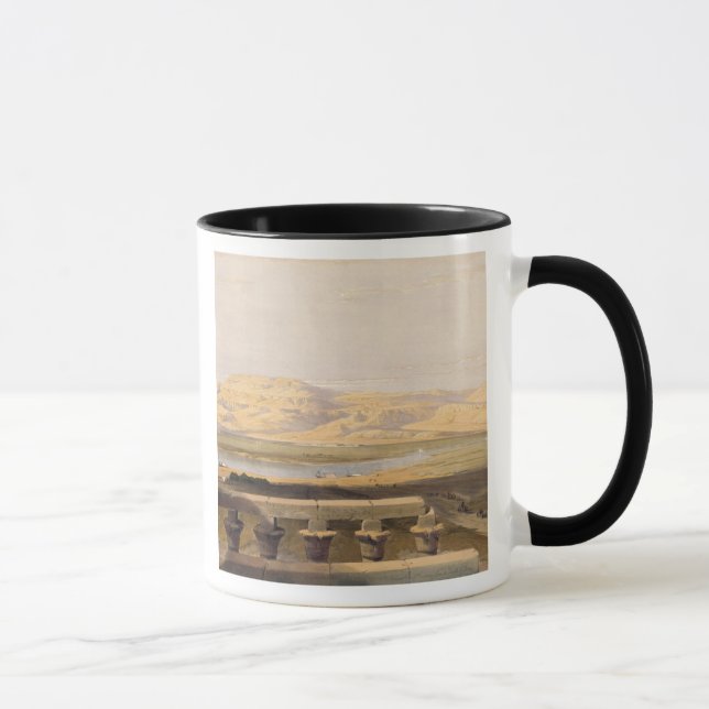 Libysche Kette der Berge vom Tempel von Luxor Tasse (Rechts)