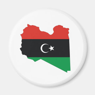 libysche Länderflaggenkarte Magnet