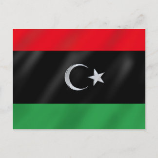 Libysche Unabhängigkeitsflagge - Protestflagge des Postkarte