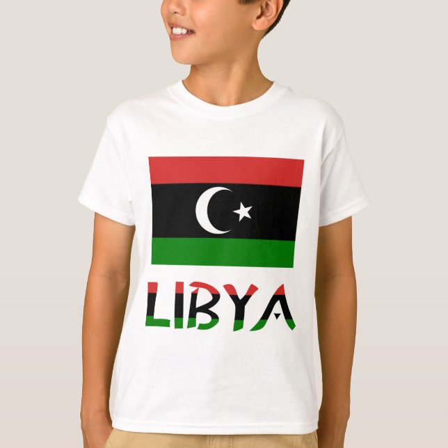 libysche und libysche Flagge T-Shirt (Vorderseite)
