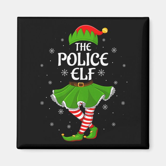Lice Elf Christmas Family Girls Women Elf Squad Xm Magnet (Vorne)