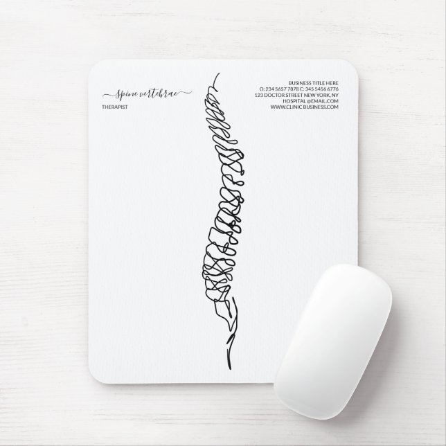 Licensed Chiropractor Massage Therapist Mousepad (Mit Mouse)