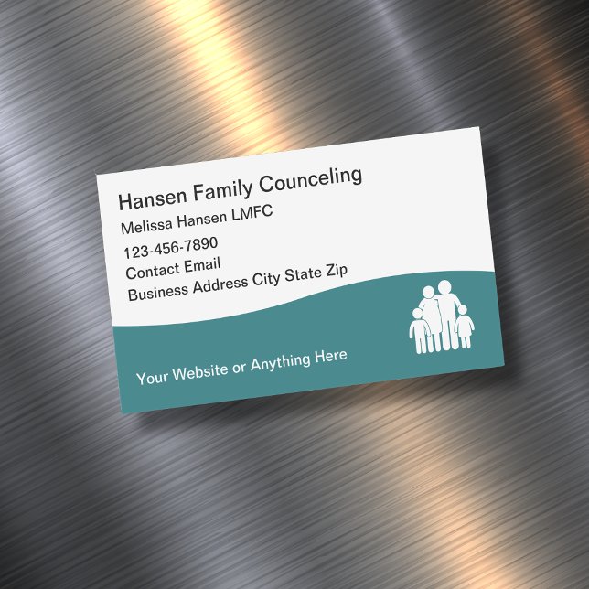 Licensed Family Counselor Mental Health Magnetische Visitenkarte (Von Creator hochgeladen)