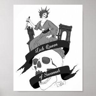Lich Queen of Savannah Print Poster