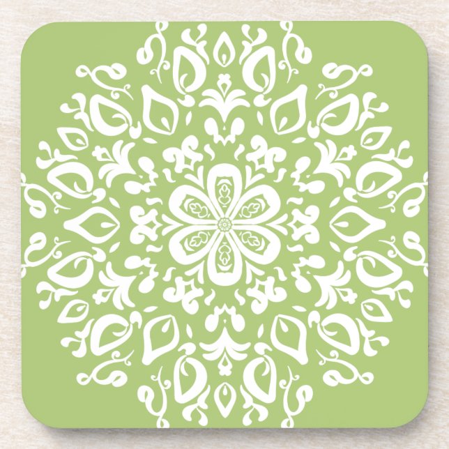 Lichen Mandala Getränkeuntersetzer (Vorderseite)