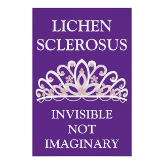 Lichen Sclerosus Aware "Unsichtbar Nicht Imaginär" Poster