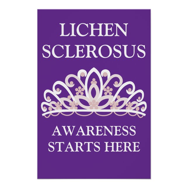 Lichen Sclerosus "Bewusstsein beginnt hier" Poster (Vorderseite)