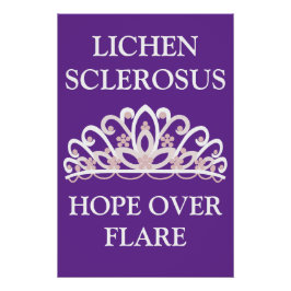 Lichen Sclerosus-Bewusstseins- "Hoffnung über Flar Poster