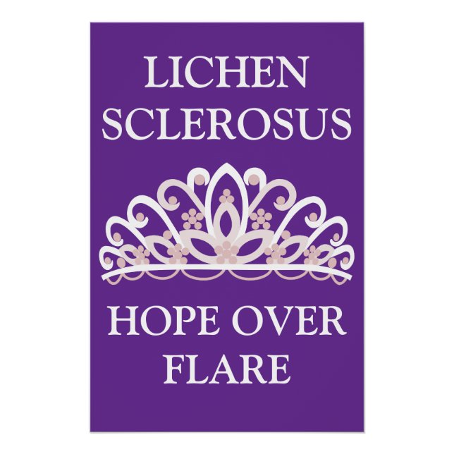 Lichen Sclerosus-Bewusstseins- "Hoffnung über Flar Poster (Vorderseite)