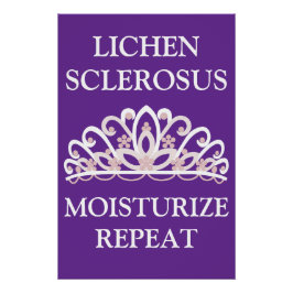 Lichen Sclerosus Bewusstseinsbildung "Feucht halte Poster