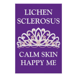Lichen Sclerosus-Bewusstseinskampagne "Ruhige Haut Poster