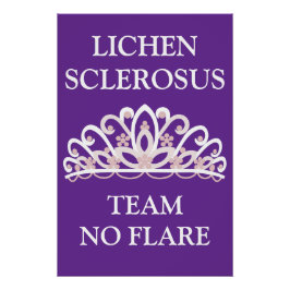 Lichen-Sklerose-Bewusstseins- "Team No Flare" Poster