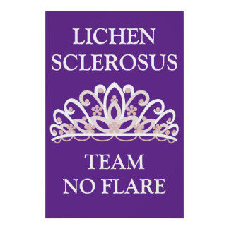 Lichen-Sklerose-Bewusstseins- "Team No Flare" Poster