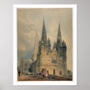 Lichfield Cathedral, Staffordshire, 1794 Poster