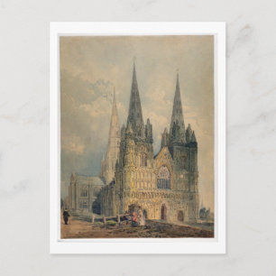 Lichfield Cathedral, Staffordshire, 1794 Postkarte