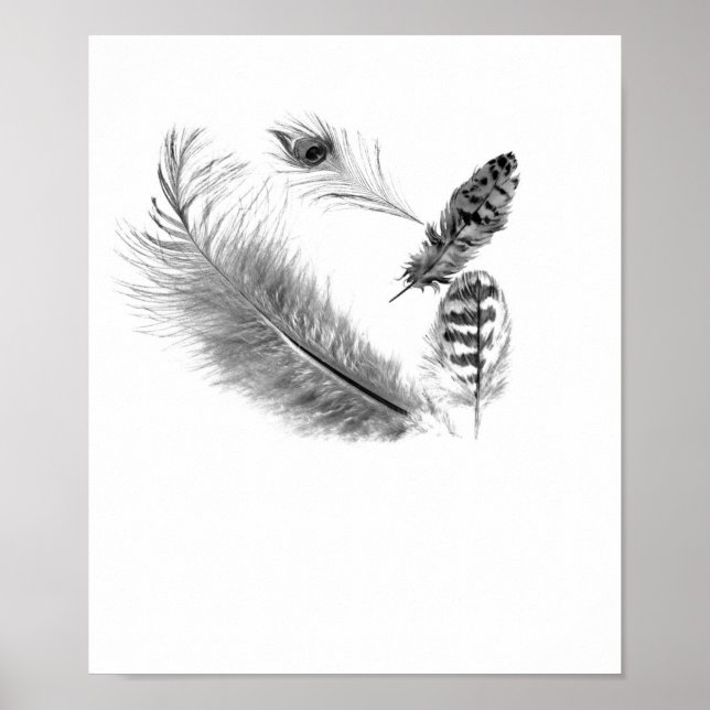 Licht als Feder Poster (Vorne)