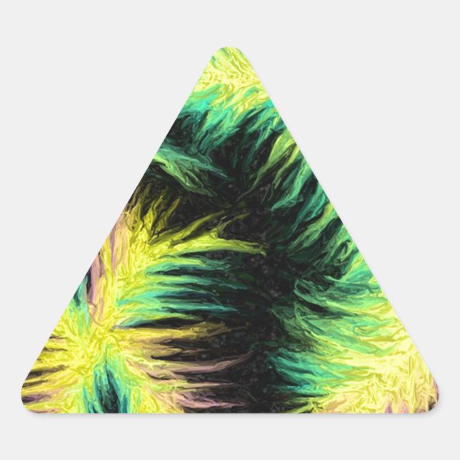 Licht als Federdesign Dreieckiger Aufkleber (Vorderseite)