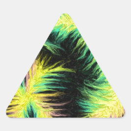 Licht als Federdesign Dreieckiger Aufkleber