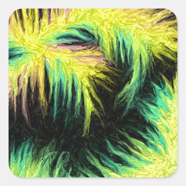 Licht als Federdesign Quadratischer Aufkleber (Vorderseite)