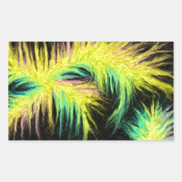 Licht als Federdesign Rechteckiger Aufkleber