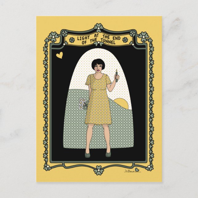 Licht am Ende der Postkarte tunnel_C_ (Vorderseite)