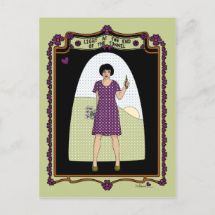 Licht am Ende der tunnel_a_postcard Postkarte