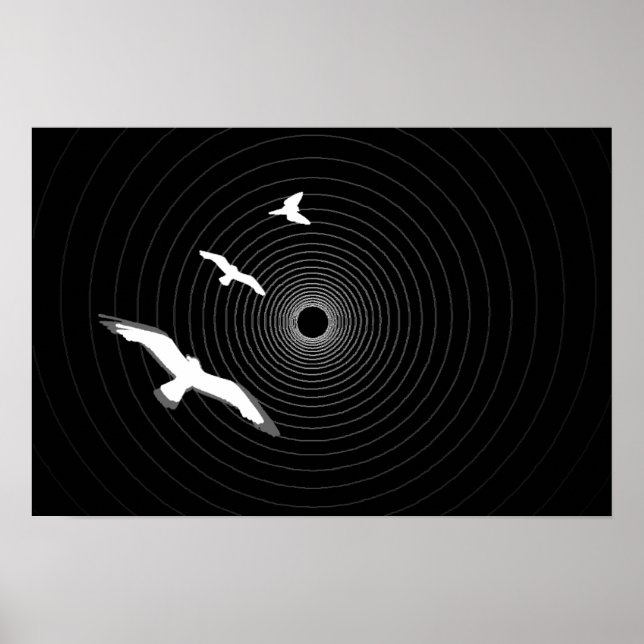 Licht am Ende des Tunnels Abstraktes Plakat (Vorne)