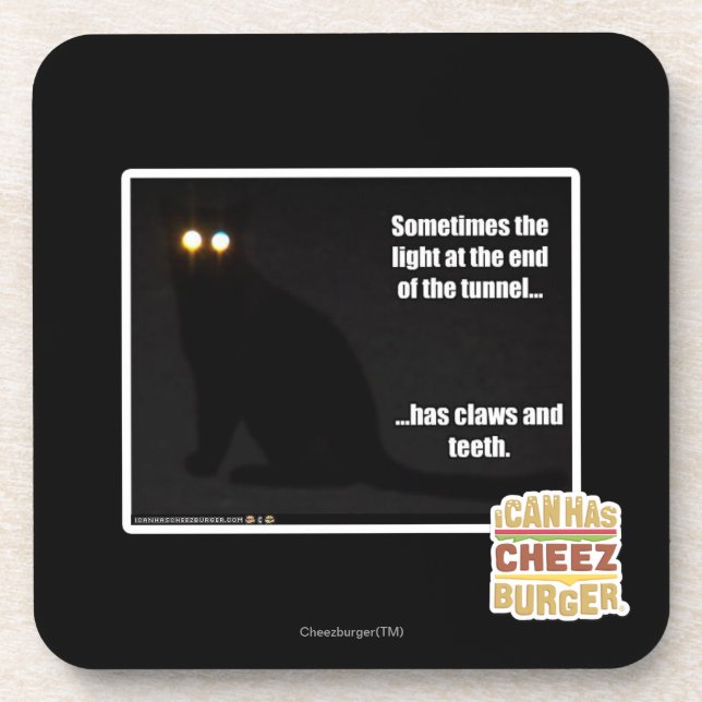 Licht am Ende des Tunnels Getränkeuntersetzer (Vorderseite)