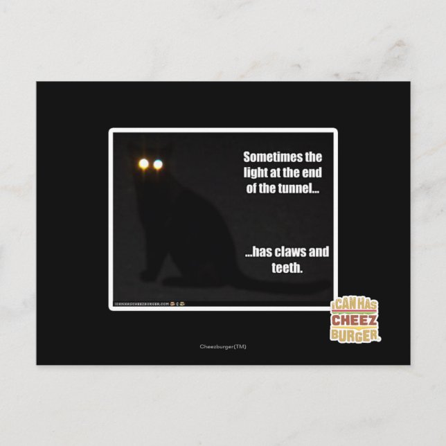 Licht am Ende des Tunnels Postkarte (Vorderseite)
