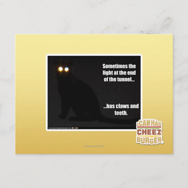 Licht am Ende des Tunnels Postkarte (Vorderseite)