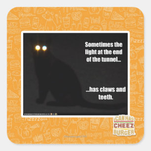 Licht am Ende des Tunnels Quadratischer Aufkleber