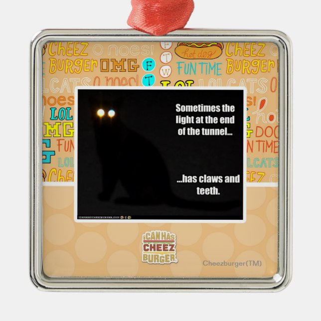 Licht am Ende des Tunnels Silbernes Ornament (Vorne)